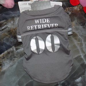 FOOTBALL WIDE RETRIEVER GRAY JERSEY SHIRT DOG COSTUME SIZE S NEW